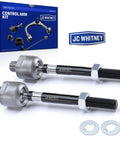 Two Front Inner Tie Rod End Set For Honda Civic 2006 2011 Compatible, Two Piece Beefy Replacement Kit With Hardened Steel Studs And Sealed Sockets For Precise Steering And Long Lasting Performance. shown with two tie rod ends and washers