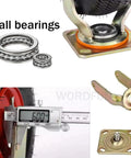 Heavy Duty Silent Swivel Casters With Chunky Rubber Tires Glide Smooth On Carpet Or Hardwood For Couches Desks Duffle Carts And Gear Bags At The Gym Or Garage Hangout parts including ball bearings and measuring wheel.