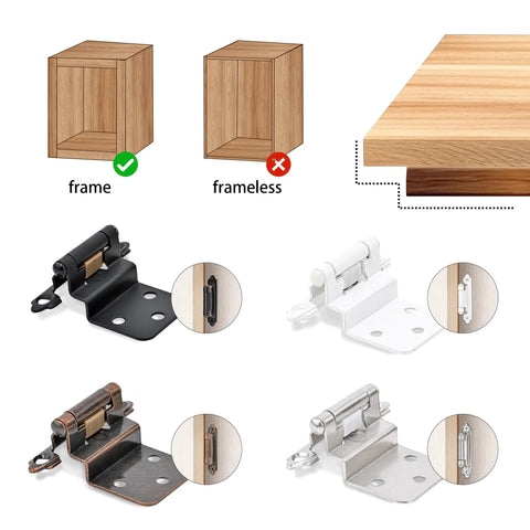 Tough Ten Pack Matte Black Self Closing Cabinet Hinges For Kitchen Cabinets Zero Hassle Smooth Swing Auto Close Spring Load Heavy Duty Steel Build Slick Three Eighth Inch Offset Mount Quick Install Rock Solid Gear