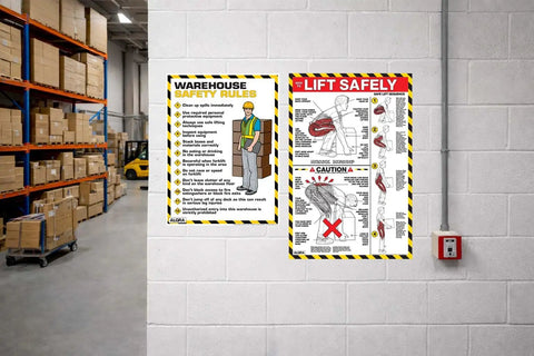 Warehouse Safety Rules Poster Hella Tough Laminated Wall Sign Osha Compliant Heavy Duty Forklift And Ppe Guidelines Straight Up Must Have Gear For Any Warehouse Floor Or Yard