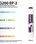 G200 EP-2 grease with specifications and applications for lubrication in farming and construction equipment