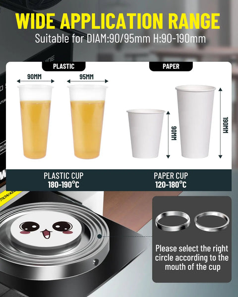 Top Tier Automatic Cup Sealer Machine For Busy Cafes Rapidly Seals Six Hundred Cups Per Hour With Smart Display Perfect For Bubble Tea Or Coffee Shop Built Different To Level Up Your Daily Beverage Grind