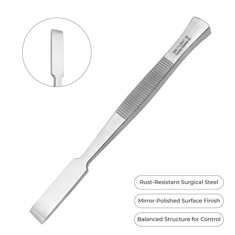 Bone Osteotome For Orthopedic Surgery, Pro Grade Reusable German Stainless Steel Surgical Instrument, Precision Bone Shaping Tool For Pros, Autoclavable 13.5 Cm Length, 10 mm blade, mirror-polished