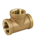 1 Inch Brass Tee FIP Fittings Lead Free Brass Class 125 NSF 61-4 AB1953 Approved Pressure Tested Female Threaded Pipe Tee
