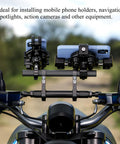 Carbon Fiber Handlebar Extender 9.45 Inch Long Cross Bar 22mm Diameter For Bike Motorcycle Setup With Phone Holder Mount