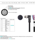 Diagram of M12 A Coded 12 Pin GPIO Power Cable 90 Degree Male To Flying Leads For KATHREIN RRU ARU 8500 RFID Readers.