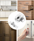 Heavy Duty Cabinet Door Ball Catches With Metal Spring Latches, 20 Sets, No Fuss Install Silver Finish used in modern kitchen