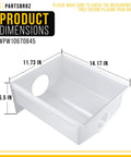 Ice Bucket Replacement Assembly For Freezer Tray Compatible With Whirlpool Kenmore KitchenAid Maytag dimensions 14.17x11.73x6.5 inches