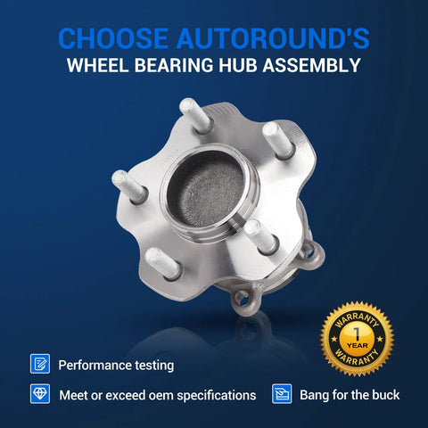 Rear Wheel Bearing And Hub Assembly For Nissan Rogue 2014 To 2020 And Rogue Sport 2017 To 2022 FWD Only With ABS 5 Lug 148 Mm