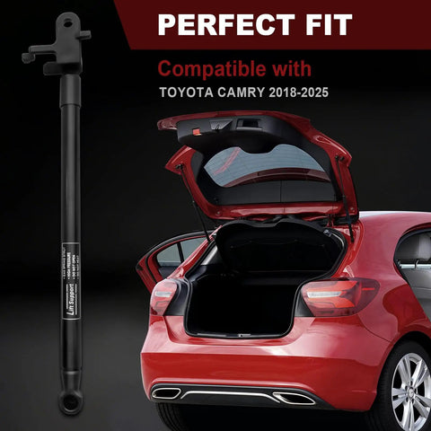 Heavy Duty Right Side Rear Trunk Deck Lid Lift Support Gas Strut Shock For Toyota Camry 2018 Through 2025 with trunk open.