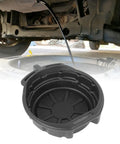 The Ultimate Heavy Duty Oil Drain Pan Kit Holds Four Gallons With Non Spill Pour Spout For Easy Car Maintenance And Fluid Catching During Coolant Changes, black plastic pan under car
