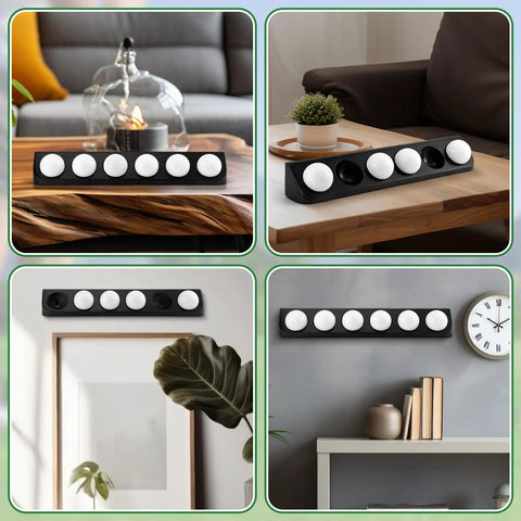 Wooden Golf Ball Display Case Black Wall Mount Holder Shelf For Collectors Secure Ball Display Stand For Golf Balls And Sports Memorabilia Wall Mountable Display Box in home settings
