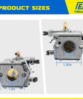 Product sizes of Carburetor Tune Up Kit Replacement For Stihl 024 026 MS240 MS260 Chainsaws Walbro WT194 WT1941 HU136A HS136A