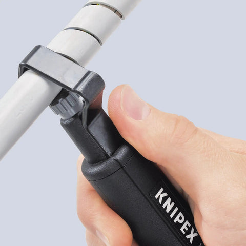 Go To Dismantling Tool For Cable Sheaths 6 To 29 mm With Adjustable Cutting Depth Knurled Nut Flips From Circular To Longitudinal Cut