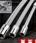 Reach Tight Auto Spots With A 360 Degree Bendable Flexible Extension Set For 3 Eighths, 1 Quarter, And 1 Half Inch Drive Wrenches