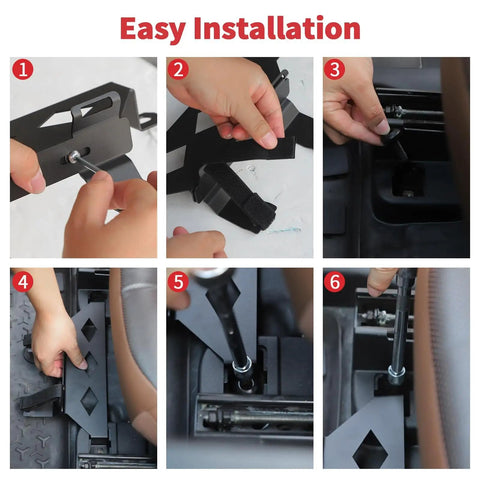 Step-by-step installation of Underseat Fire Extinguisher Mount for Ford Bronco Sport 2021 2025 Quick Access Front Row Seat Bracket