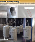 Heavy Duty Carbon Steel Air Reservoir Tank 6.3 Gallon Portable Storage Container during submerged arc welding process.