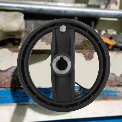 3.9 Inch Two Spoke Hand Wheel With Folding Revolving Handle For Milling Machines And Lathes Black Finish 12mm Center Bore
