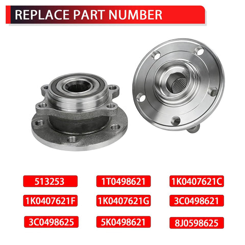 Beefy Front Wheel Bearing Hub Assembly Direct Fit For Audi A3 Q3 TT And Volkswagen Beetle Passat Golf Jetta Tiguan CC Rabbit