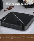 Palm Size Espresso Scale With Timer And USB C Rechargeable Battery, 2kg Capacity At 0.1g Precision For Espresso And Pour Over, Black.