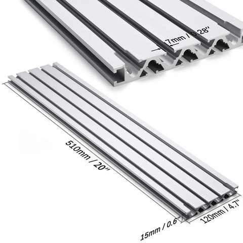 Aluminum Spoilboard For PROVerXL 4030 CNC Router Beefy Aluminum Base with smooth finish and detailed T-slot dimensions