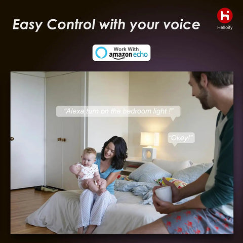 Family using Smart Candelabra LED Bulb 40W Equivalent, WiFi Enabled, Works With Alexa And Google Assistant, RGB Color Changing