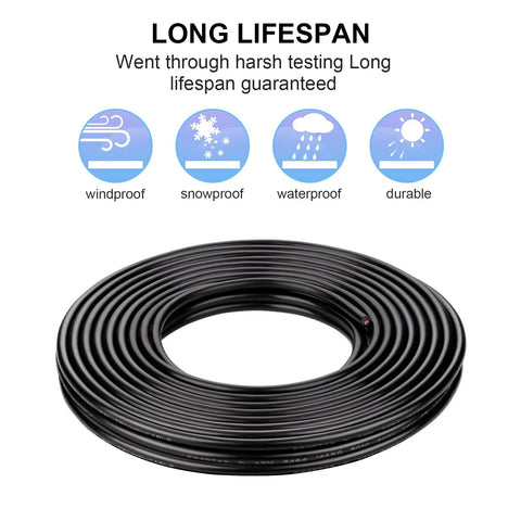 14 Gauge Wire 30 Foot Flexible Stranded Tinned Copper Cable For Automotive And Marine Lighting Low Voltage 12V Wire IP68 Waterproof