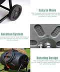 No Fuss Rollable 170L Compost Tumbler For Easy Garden Waste And Kitchen Scraps Large Outdoor Bin With Wheels Aerated Rotating Drum Design
