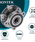 Front Wheel Hub Assembly With ABS for Toyota Prius V 2012-2017, Scion TC, 5 Lug Replacement Bearing, side view, IRONTEK brand