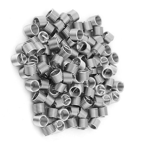 Heavy Duty Stainless Thread Repair Inserts Kit 100 Pieces M6x1.0x1.5D Locking Type Rock Solid Aircraft And Automotive Connections