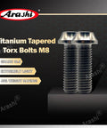 Rearsets Universal Replacement Bolts And Screws Titanium Alloy M8 By 25mm One Point Twenty Five Pitch Hex Allen Socket Head Pack Of 4 In Titanium Gray For Motorsport Race Ready Aerospace And Marine Applications