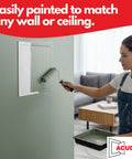 Heavy Duty 8X8 Inch Hinged Drywall Access Panel White Slick Slip In Design For Walls And Ceilings No Sweat Setup No Screws Needed being painted.