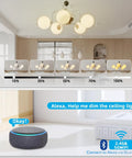 Smart Dimmer Kit With Two Remotes And One Receiver, Alexa Compatible Wireless Wall Switch, dimmable ceiling pendant lamp lighting