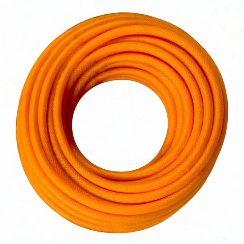 1/4 Inch By 100 Feet Hybrid Polymer Air Hose With Bend Restrictors Ultra Lightweight Never Kinking Heavy Duty Compressor Tubing, coiled design.