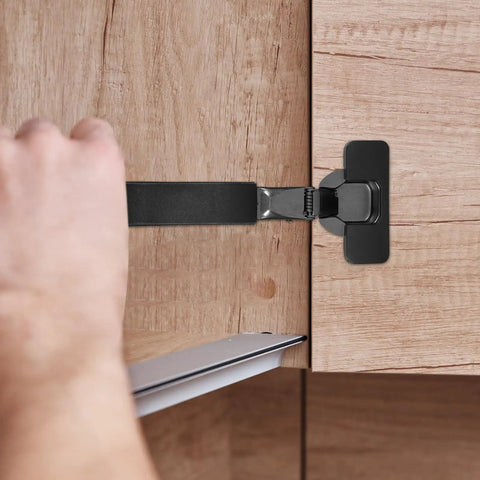 Soft Close Cabinet Door Hinges Concealed Cupboard Hinges With Damping For Silent Smooth Closing Hardware installed on wooden door
