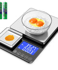 Two-In-One Dual Platform Kitchen Scale With 33 Lb Large Platform And 1.1 Lb Small Platform, 0.03 Ounce And 0.001 Ounce Precision.