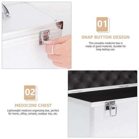 Kickass Aluminum Toolbox With Deadbolt Lock And Shock Absorbing Foam Lining Smooth Portable Hardware Case with snap button design.