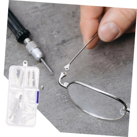 Eyeglass Repair Kit Three Set With Nose Pads Screws And Ear Grips For Quick Fixes And Easy Accessories Storage, Replacement Screwdriver And Parts For Glasses Maintenance And On The Go Gear.