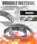Exhaust flange gasket set, graphite and steel, for Harley motorcycles, 2 pcs, Amazon brand.