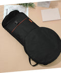 Premium Drum Pad Storage Bag Featuring Slick Waterproof Fabric Cover And Smart Mesh Accessory Organizer Pouch For Snare Stand Gear Gig Ready Hella Durable Travel Case, black with orange accents.