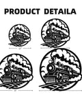 Locomotive Metal Wall Art In Black Finish For Indoor And Outdoor Decor 20 Inch Vintage Rustic Artwork detailed size comparison