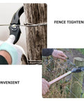 Heavy Duty Fence Wire Tightener Tool Barbed Wire Tensioner For Garden And Farm Fences Quick Fixes And Maintenance shown in use outdoors