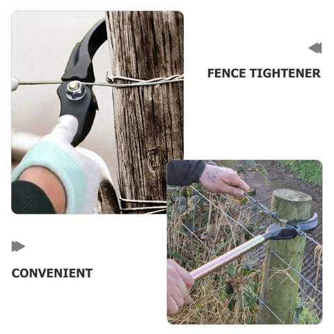 Heavy Duty Fence Wire Tightener Tool Barbed Wire Tensioner For Garden And Farm Fences Quick Fixes And Maintenance shown in use outdoors