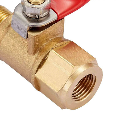 Heavy Duty Brass Inline Mini Ball Valve Shut Off With 180 Degree Handle And One Eighth Inch NPT Female To One Eighth Inch NPT Female Pipe Fittings