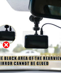 8 Pack Dashcam Windshield Sticker Set Electrostatic Adhesive Shields For Windshields Prevent Scratching And Falling Easy Install Mount For Dash Cam And Phone Projection Screen shown on windshield with installation instructions