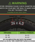 Fat Bike Inner Tube 26x4.0 With Schrader Valve 32mm, Heavy Duty E Bike Tube For 26 Inch Tires 3.5 To 4.0 Wide showing 26x4 sizing guide