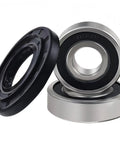 Heavy Duty Front Load Washer Tub Bearing And Seal Kit Replacement showing dual sealed bearings and thick tub seal.