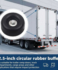 Heavy Duty 2.5 Inch Ramp Door Rubber Bumpers For Trailers With Screw And Washer Kits, High Density Durable Pads To Protect Trailer Backs From Harsh Weather Damage And Wear And Tear, mounted on trailer door