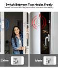 2-In-1 Alarm And Chime Door Sensor With Easy Install, Three-Stage Volume Control, Quick Alarm For Doors And Gates, Ideal For Pool Safety, Kids, Pets And Home Security, 3-Pack on sliding door