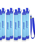 Outdoor Personal Water Filtration Straw For Camping And Hiking, Portable Water Purifier For Backpacking And Climbing, 8 Piece Set